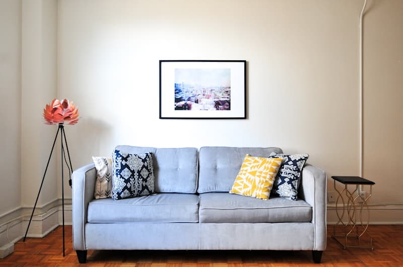 A calm living room lit by morning light in a Cleveland home